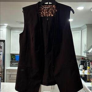White House Black Market Leopard Print Lined Blazer